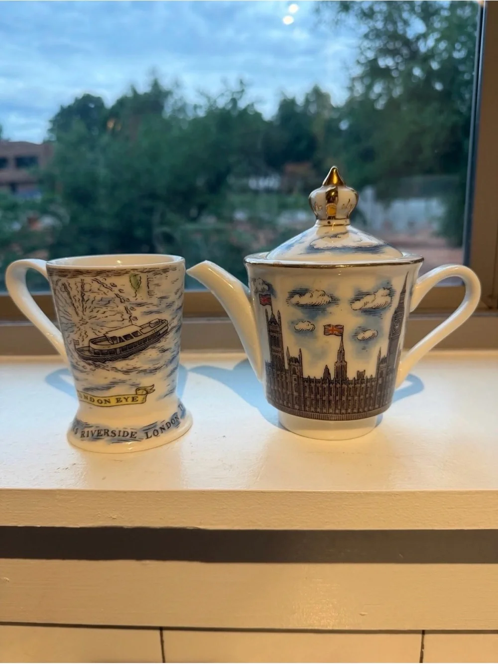 David Birch London Tea Cup and Teapot
